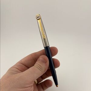 Vintage Parker Molson Brewery Blue and Gold Rolling Ball Pen